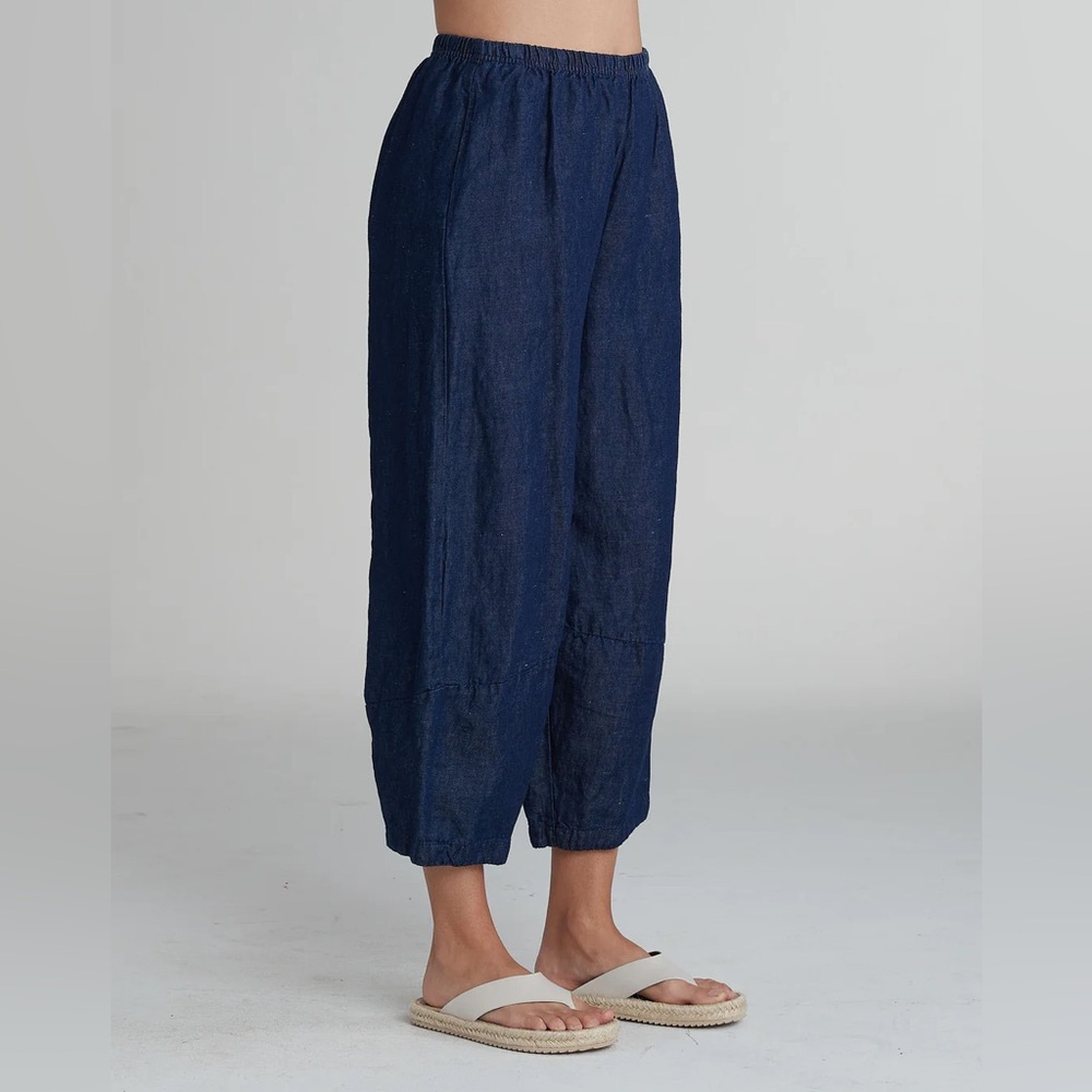Flax CUT LOOSE FLAX DENIM Cropped Pants
